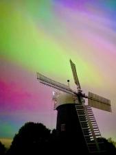 Tuxford Windmill during Aurora Borealis